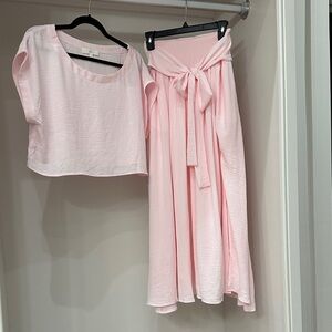 Pink Lily small Light Pink Skirt Set.  Like new